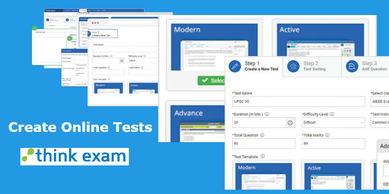create online tests on Think Exam